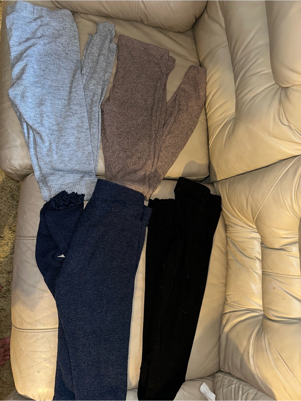 Free People Women's Ribbed Leggings Set - Gray, Brown, Navy, Black